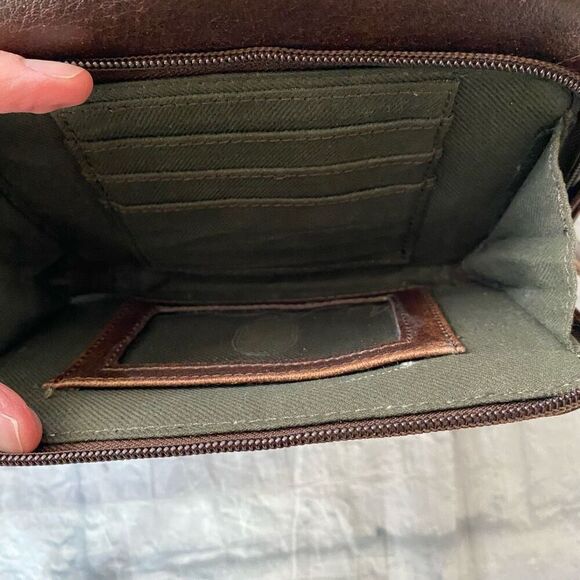 Nine and company crossbody purse w/flap and snap closure brown - Picture 7 of 13